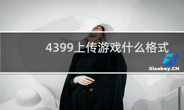 4399上传游戏什么格式