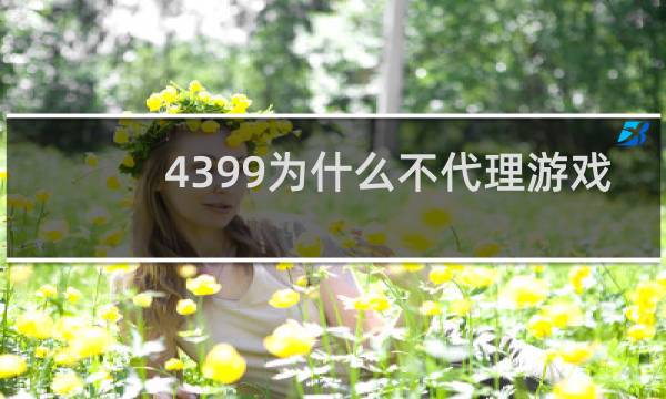 4399为什么不代理游戏