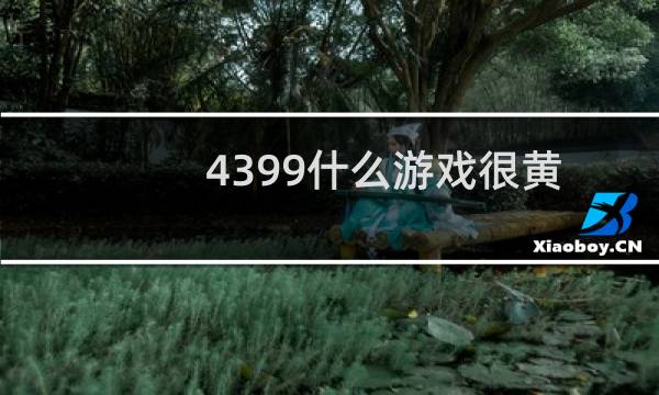 4399什么游戏很黄