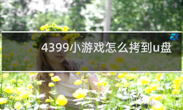 4399小游戏怎么拷到u盘