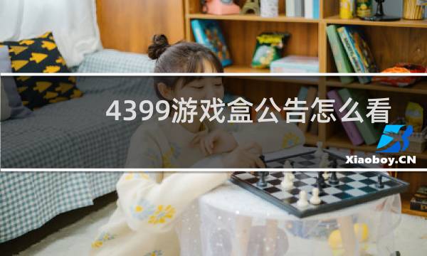 4399游戏盒公告怎么看
