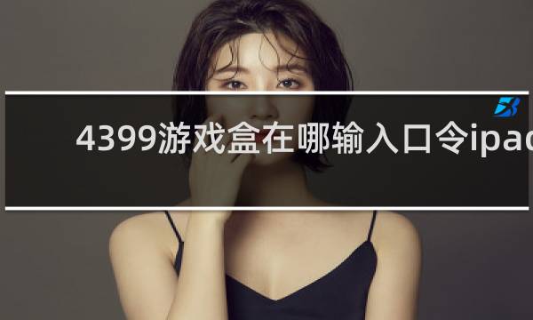 4399游戏盒在哪输入口令ipad