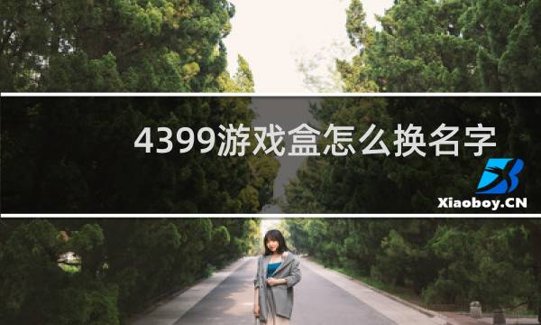 4399游戏盒怎么换名字