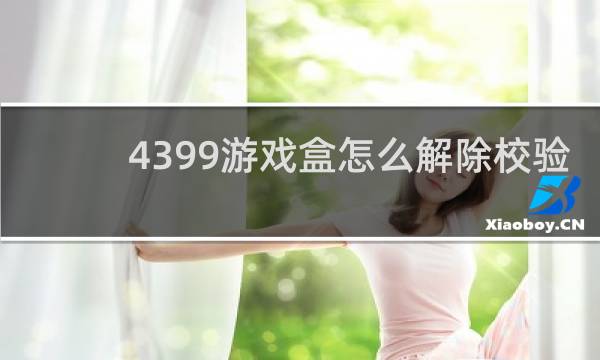 4399游戏盒怎么解除校验