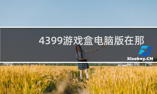 4399游戏盒电脑版在那