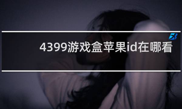 4399游戏盒苹果id在哪看