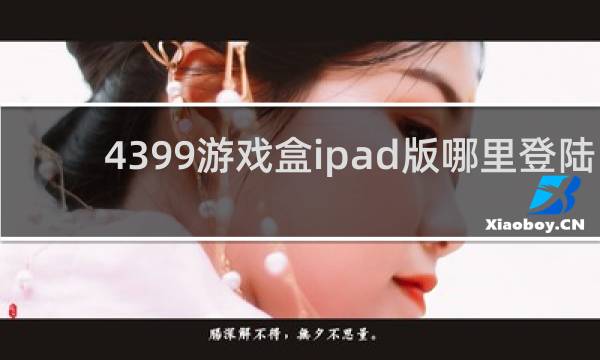 4399游戏盒ipad版哪里登陆