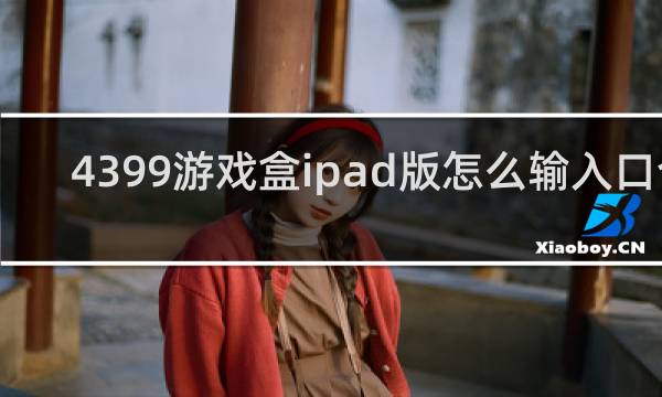 4399游戏盒ipad版怎么输入口令