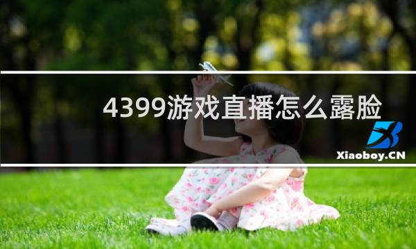 4399游戏直播怎么露脸