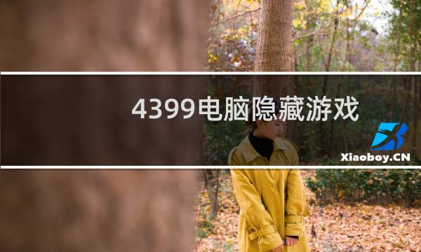 4399电脑隐藏游戏