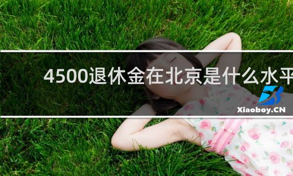 4500退休金在北京是什么水平