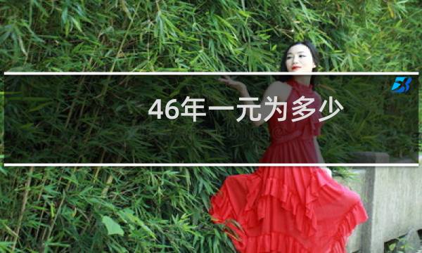 46年一元为多少