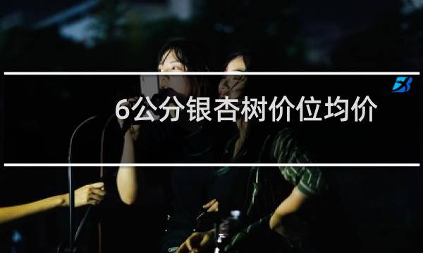6公分银杏树价位均价