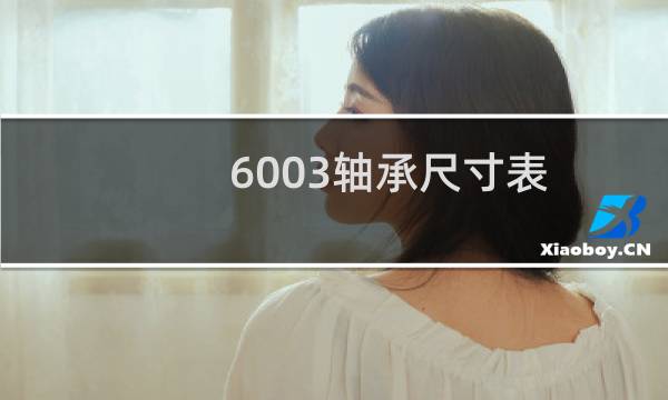 6003轴承尺寸表