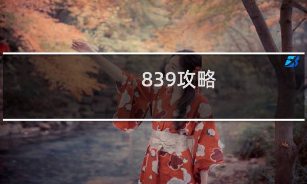 839攻略