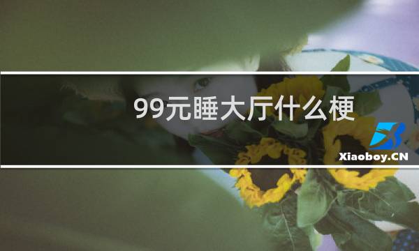 99元睡大厅什么梗