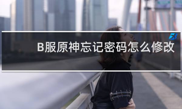 B服原神忘记密码怎么修改