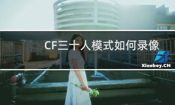 CF三十人模式如何录像