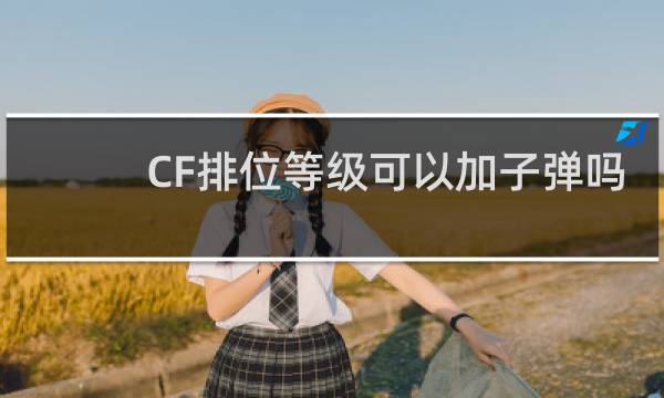 CF排位等级可以加子弹吗