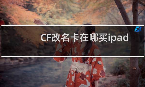 CF改名卡在哪买ipad