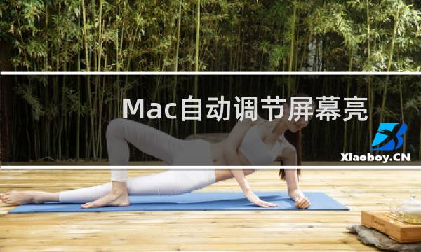 Mac自动调节屏幕亮度怎么取消?