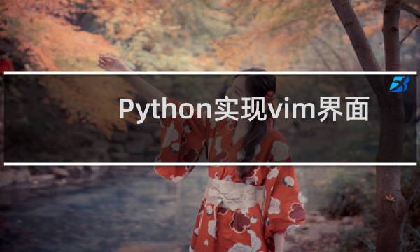 Python实现vim界面
