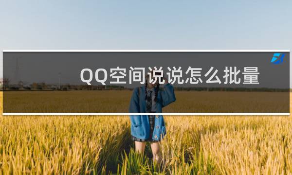 QQ空间说说怎么批量删除