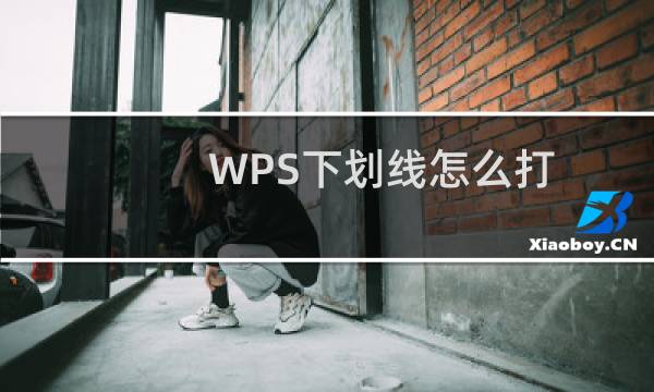 WPS下划线怎么打，WPS空白处怎么加下划线
