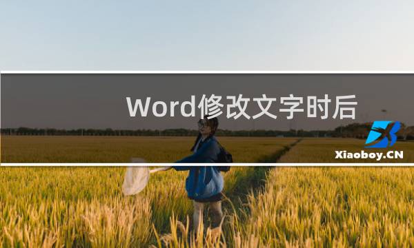 Word修改文字时后面的文字被覆盖的原因及解决办法