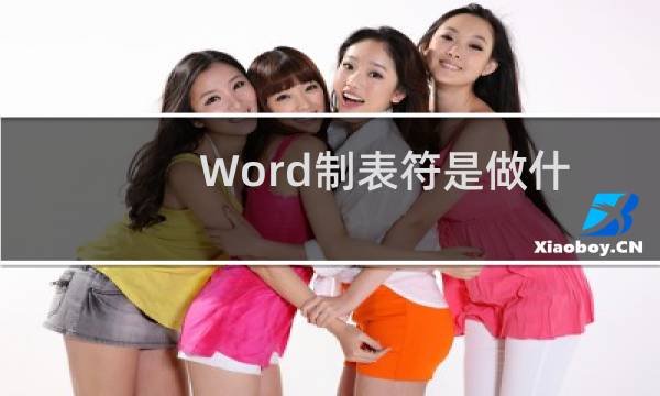 Word制表符是做什么用的
