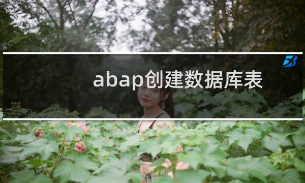 abap创建数据库表