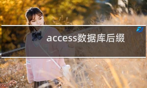 access数据库后缀