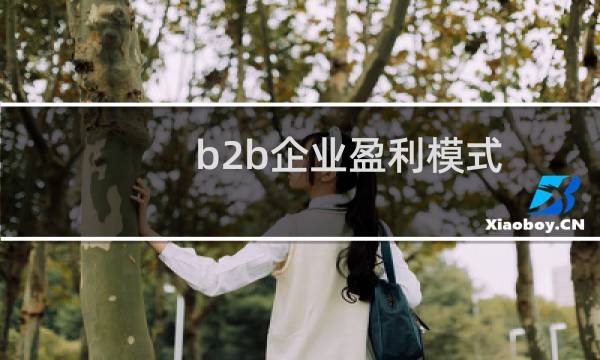 b2b企业盈利模式