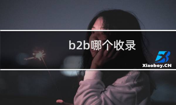 b2b哪个收录