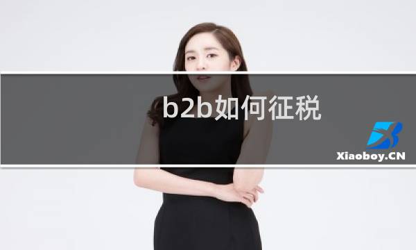 b2b如何征税