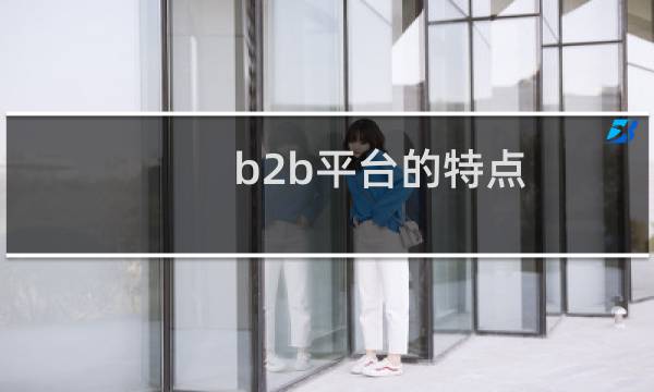 b2b平台的特点