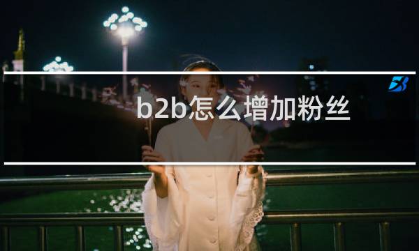 b2b怎么增加粉丝