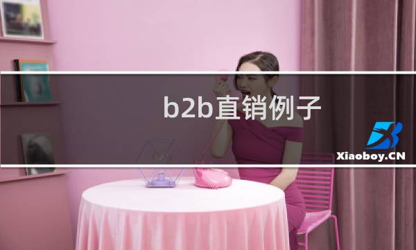b2b直销例子