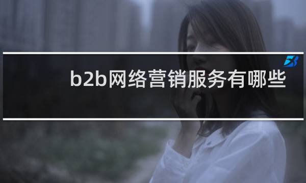b2b网络营销服务有哪些