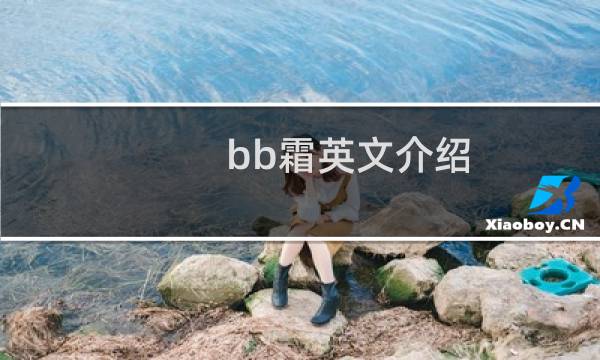 bb霜英文介绍