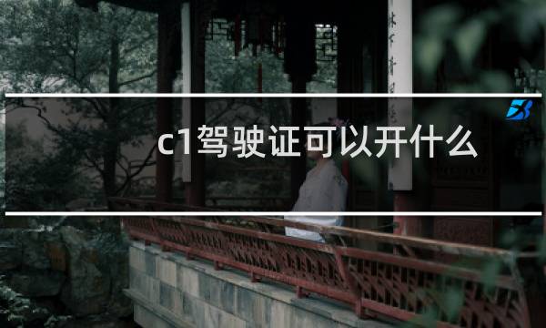 c1驾驶证可以开什么车（c1驾驶证开的车）