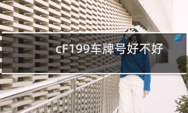 cF199车牌号好不好