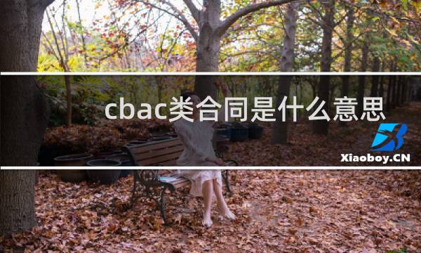 cbac类合同是什么意思