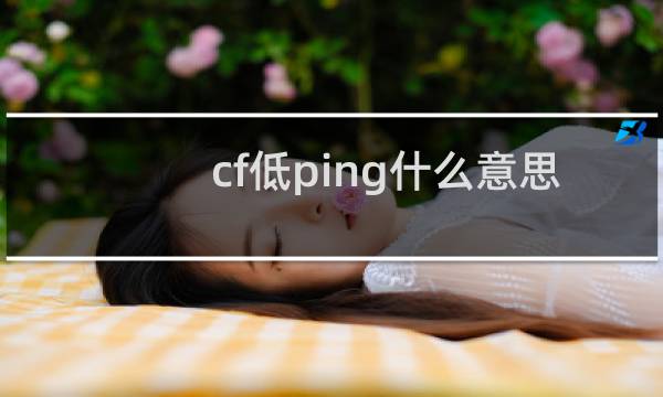 cf低ping什么意思