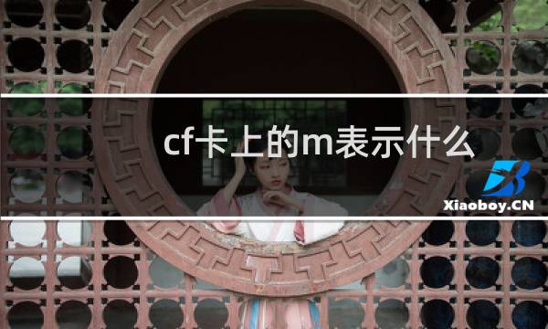 cf卡上的m表示什么