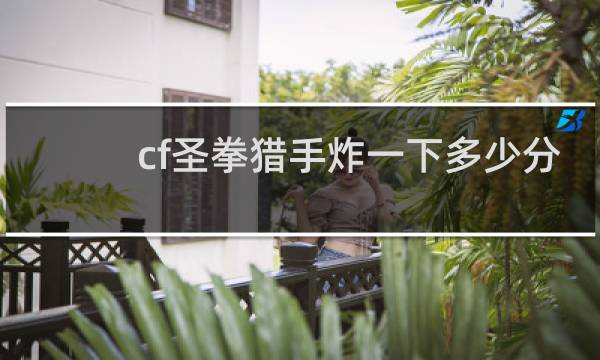 cf圣拳猎手炸一下多少分