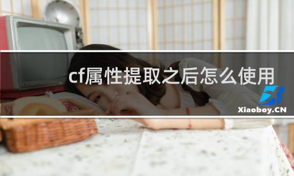 cf属性提取之后怎么使用