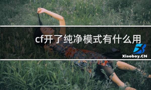 cf开了纯净模式有什么用