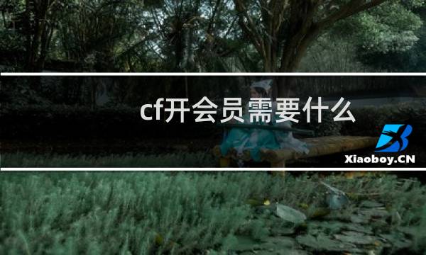 cf开会员需要什么