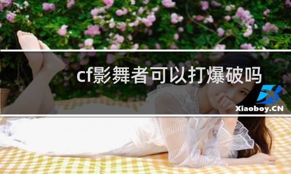 cf影舞者可以打爆破吗